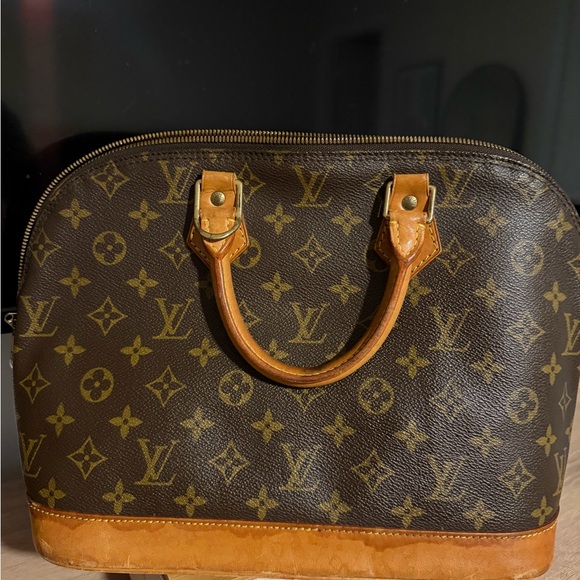 Louis Vuitton Monogram Satchel with Tan Accents - Picture 3 of 7